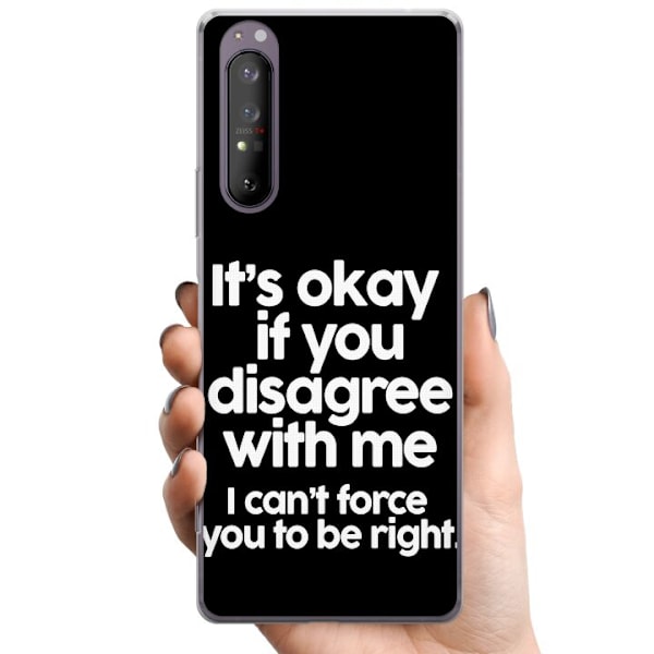 Sony Xperia 1 II TPU Mobilskal Text