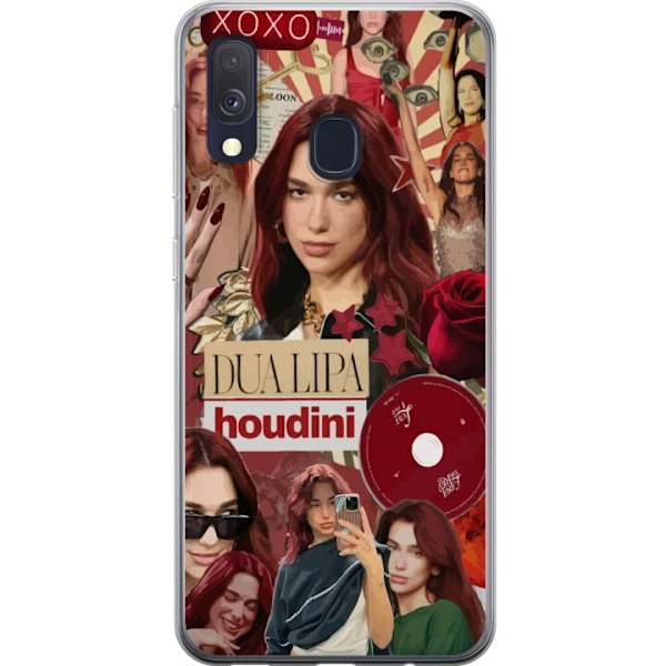 Samsung Galaxy A40 Läpinäkyvä kuori Dua Lipa – Fashion &