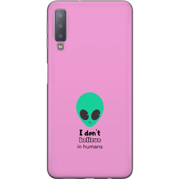 Kompatibelt Mobildeksel til Samsung Galaxy A7 (2018) Jag tror inte på människor rosa