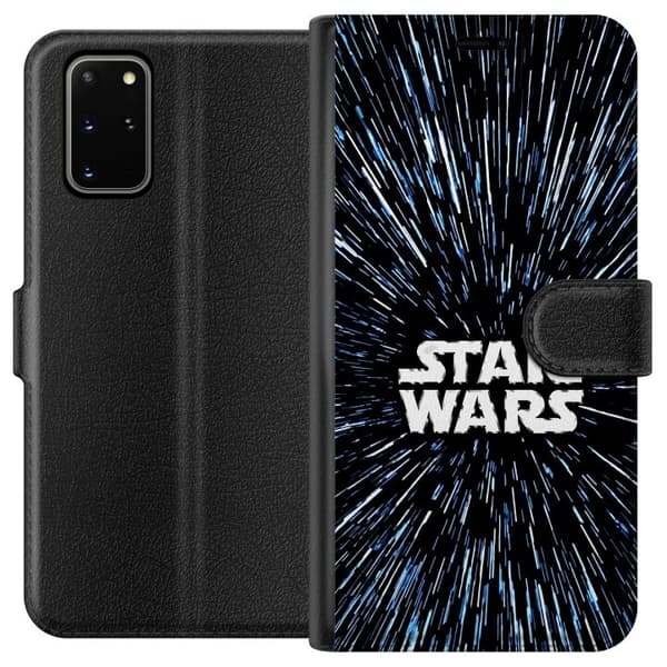 Kompatibel Tegnebogsetui til Samsung Galaxy S20+ Star Wars-logo med hyperspace-stjerner i ikonisk sci-fi-design sort