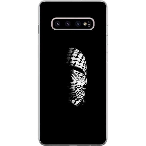 Samsung Galaxy S10+ Läpinäkyvä kuori Keffiyeh-kuviointi - k