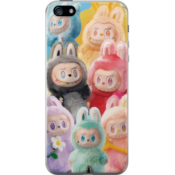 Apple iPhone 5 Genomskinligt Skal Labubu Sketch Style – Handritat monster i tusch