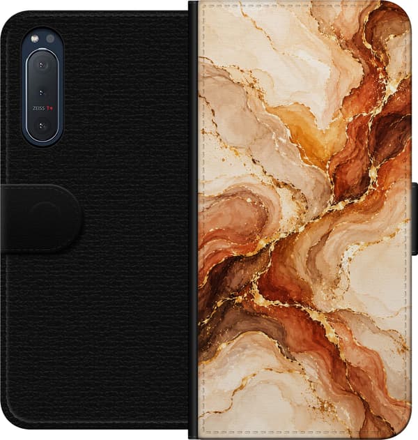 Kompatibelt Lommeboketui til Sony Xperia 5 II Høstagat beige