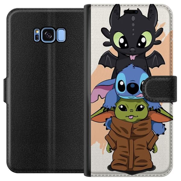 Kompatibelt Plånboksfodral till Samsung Galaxy S8 Lilo and Stitch