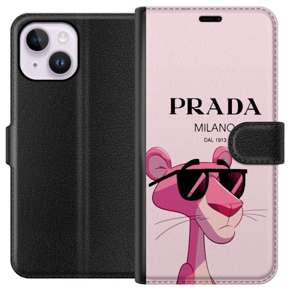 Apple iPhone 14 Plus Plånboksfodral Prada Rosa Pantern