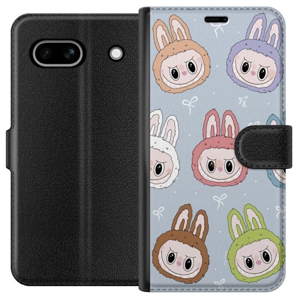 Google Pixel 7a Lompakkokotelo Pastel Labubu
