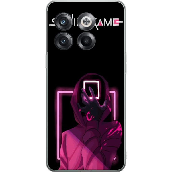 OnePlus 10T Genomskinligt Skal Squid Game Tema Populär Serie Motiv Grafiskt Ikoniskt Design Asiatisk Popkultur Spänning Drama