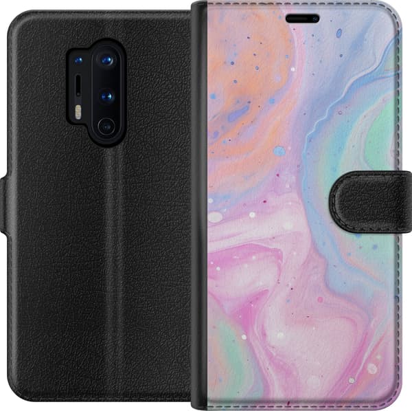 Kompatibelt Lommeboketui til OnePlus 8 Pro Pastellmarmor