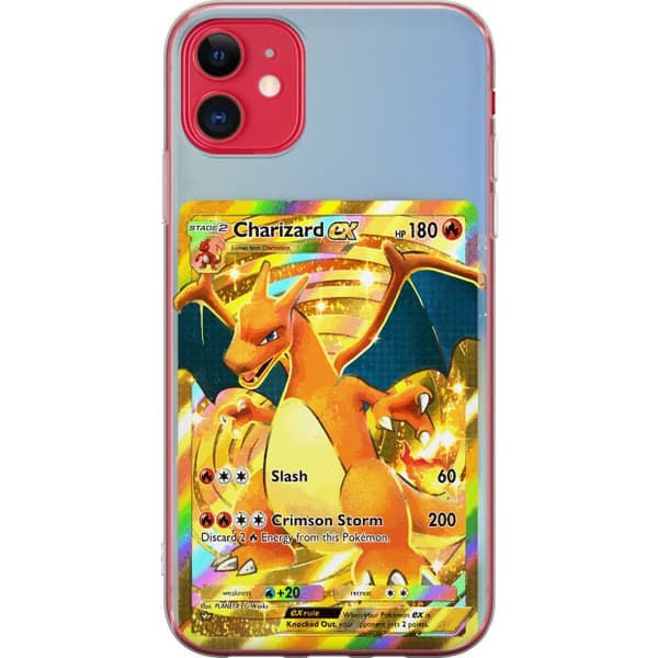Kompatibelt Mobildeksel til Apple iPhone 11 GyllenCharizard EX samlerkort med regnbueeffekter gull