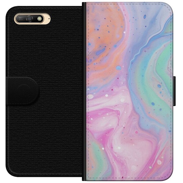 Huawei Y6 (2018) Plånboksfodral Pastellmarmor