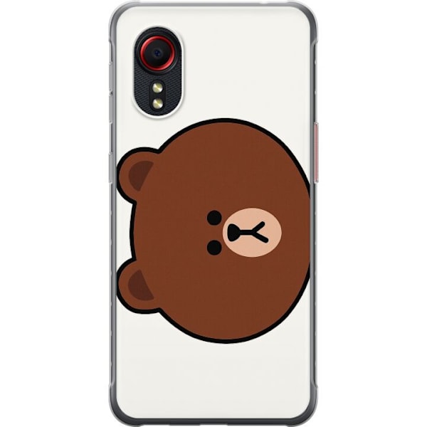 Samsung Galaxy Xcover 5 Genomskinligt Skal line friends brown