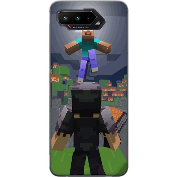 Asus ROG Phone 5 Läpinäkyvä kuori Minecraft