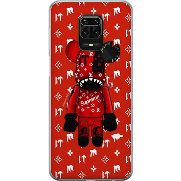 Xiaomi Redmi Note 9 Pro Gennemsigtig cover KAWS LV Rød