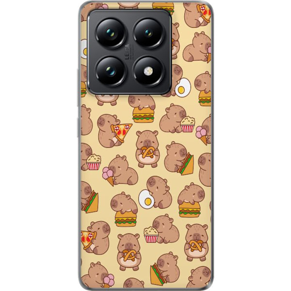 Xiaomi 14T Pro Läpinäkyvä kuori Kawaii capybara puhelinkotelo useilla söpöillä hahmoilla