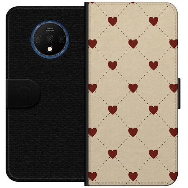 OnePlus 7T Lompakkokotelo Sydänverkko