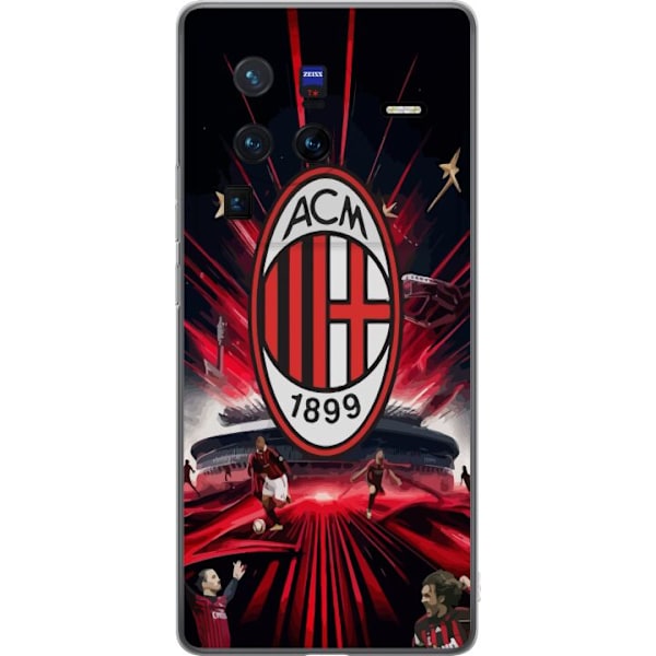 vivo X80 Pro Gjennomsiktig deksel AC Milan