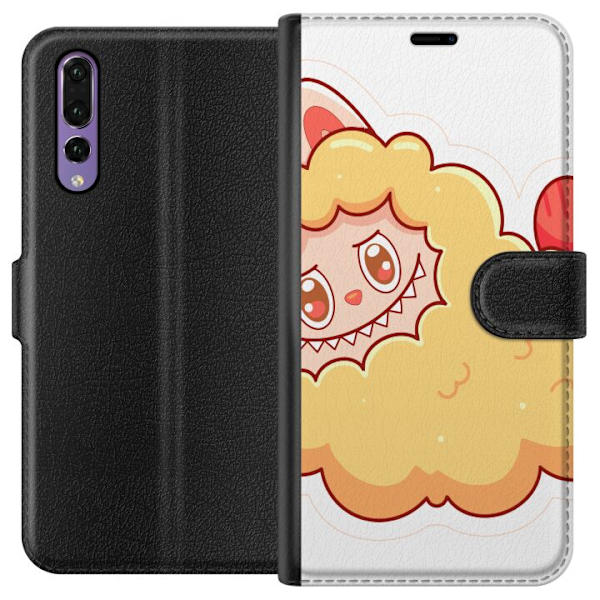 Huawei P20 Pro Lompakkokotelo Labubu Pesukarhu Pop Mart Hahmo Keräilyesine Söpö Suunnittelu Suosittu Teema Taideteos Leikkisarja