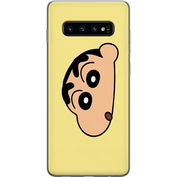 Samsung Galaxy S10 Läpinäkyvä kuori Peeking Shinchan