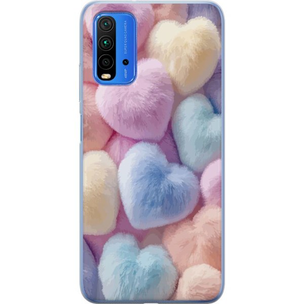 Xiaomi Redmi Note 9 4G Läpinäkyvä kuori Sydämet Rakkaus Graafinen Suunnittelu Romanttinen Teema Suosittu Symboli Graafinen Malli Koristelu