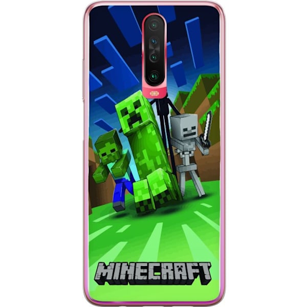 Xiaomi Redmi K30 Genomskinligt Skal Minecraft Creeper mobilskal i klassisk grön pixelstil