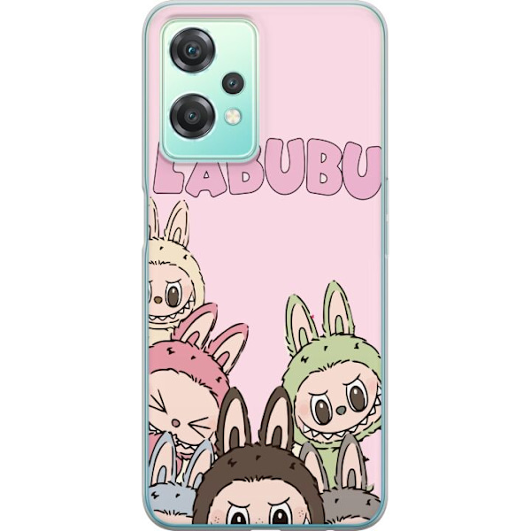 OnePlus Nord CE 2 Lite 5G Genomskinligt Skal Labubu Pop Mart Karaktärer Figurer Samlarobjekt Populär Figurserie Design Pop Mart Toy Art Motiv