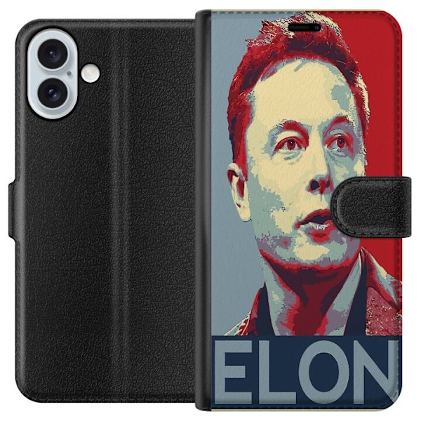 Apple iPhone 16 Plus Lompakkokotelo Elon Musk