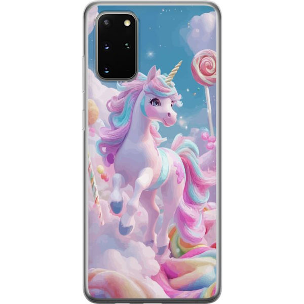 Samsung Galaxy S20+ Gennemsigtig cover Enhjørning Candy Pastel Kawaii Motiv Sød Populær Farve Grafisk Trend Børne Motiv Fantasy Art