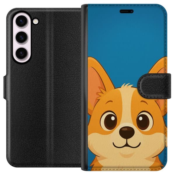 Kompatibelt Plånboksfodral till Samsung Galaxy S23+ Hello Corgi
