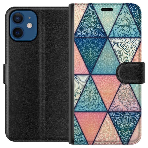 Kompatibelt Plånboksfodral till Apple iPhone 12 Mandala triangles
