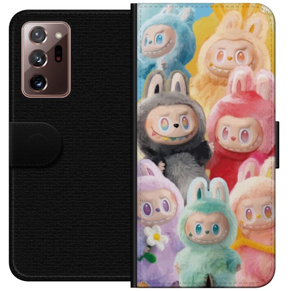 Samsung Galaxy Note20 Ultra Plånboksfodral Labubu Sketch Style – Handritat monster i tusch