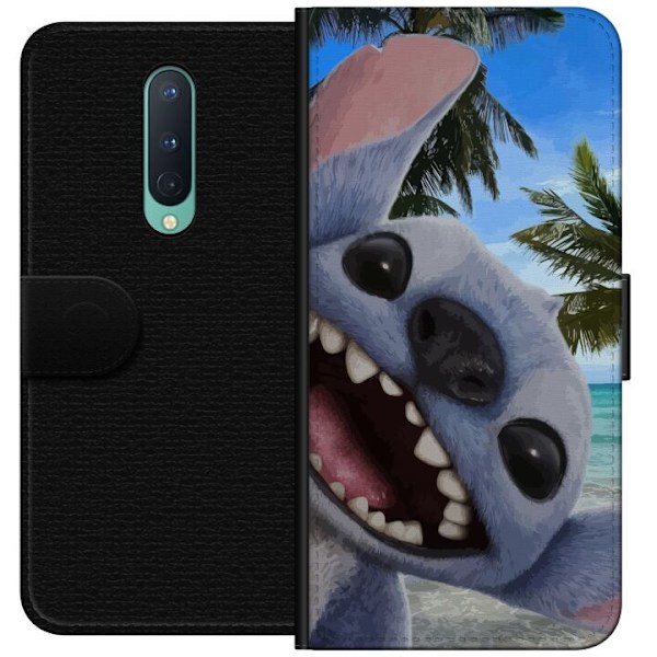 OnePlus 8 Plånboksfodral Stitch mobilskal med Palmer i söt vänskapsdesign