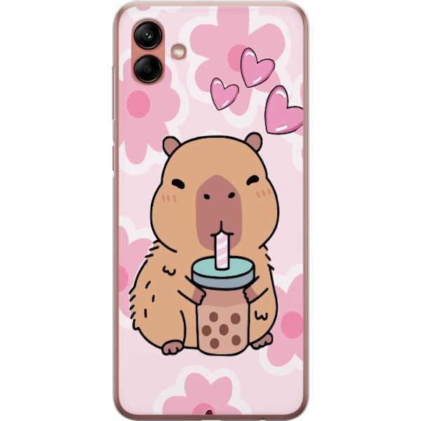 Samsung Galaxy A04 Läpinäkyvä kuori Kawaii Capybara Sydän