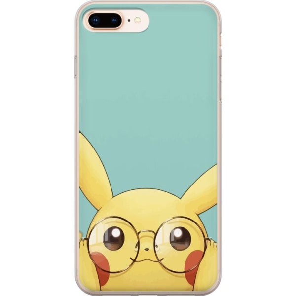Apple iPhone 8 Plus Läpinäkyvä kuori Pikachu lasit