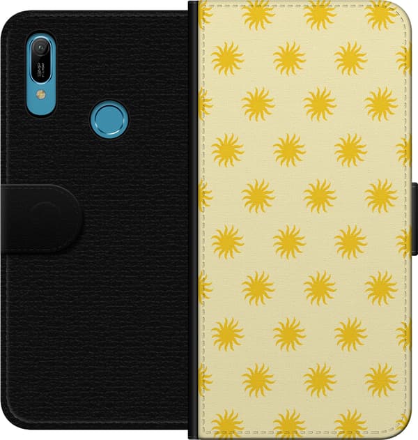 Kompatibel Tegnebogsetui til Huawei Y6 (2019) Gule sole gul