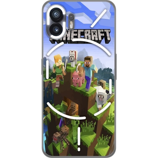 Nothing Phone (2) Gennemsigtig cover Minecraft