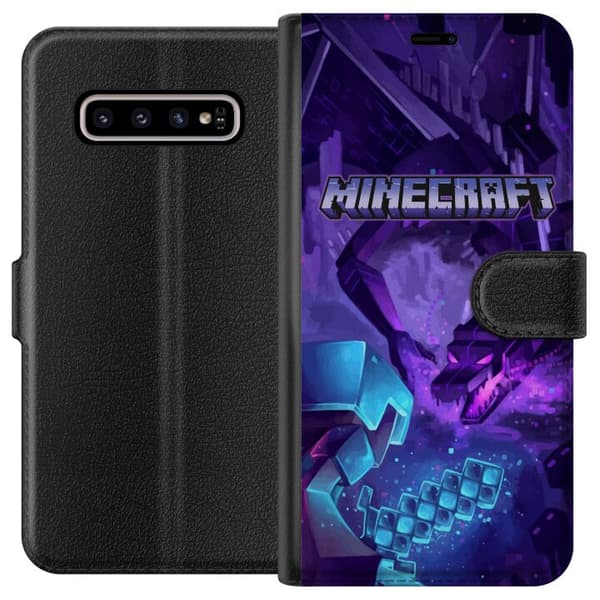 Kompatibelt Lommeboketui til Samsung Galaxy S10+ Minecraft