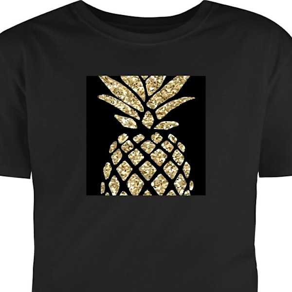 Børne T-shirt | Behagelig T-shirt til Børn Ananas sort 3-4 År