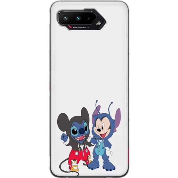 Asus ROG Phone 5 Läpinäkyvä kuori Stitch Mikki Hiiri