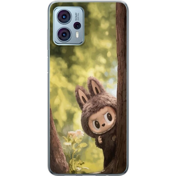 Motorola Moto G23 Gennemsigtig cover Labubu Graffiti Vibes – Gadekunst i monsterform