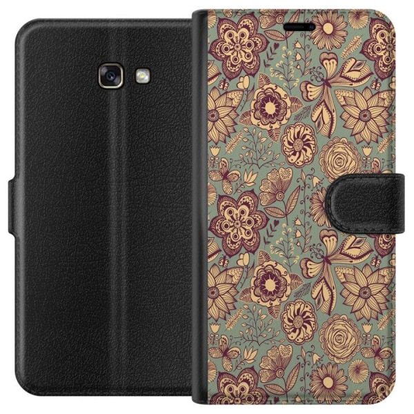 Samsung Galaxy A3 (2017) Lommeboketui Vintage Blomster