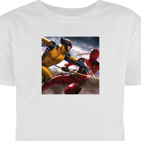 Børne T-shirt | Behagelig T-shirt til Børn Wolverine Deadpoo hvid 2-3 År