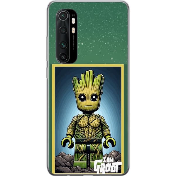 Kompatibelt Mobildeksel til Xiaomi Mi Note 10 Lite Robot med röda ögon grå