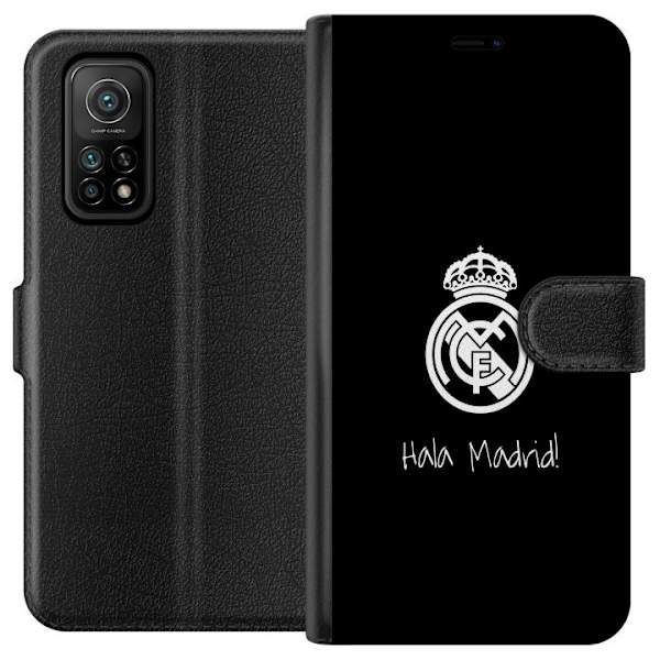 Xiaomi Mi 10T 5G Lompakkokotelo Real Madrid Emblem Jalkapallo Ylpeys Valkoinen Kulta Seuramerkki Mestarit La Liga Fanit Ikoninen Urheilu