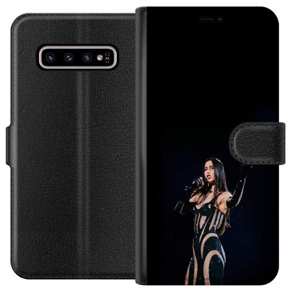 Samsung Galaxy S10+ Lompakkokotelo Dua Lipa – Pop Star Aesth