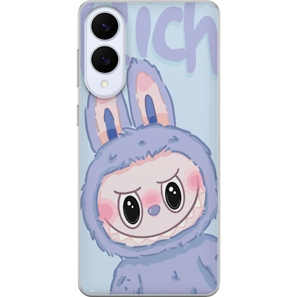 Samsung Galaxy S25 Edge Gennemsigtig cover Blå Kanin Labubu