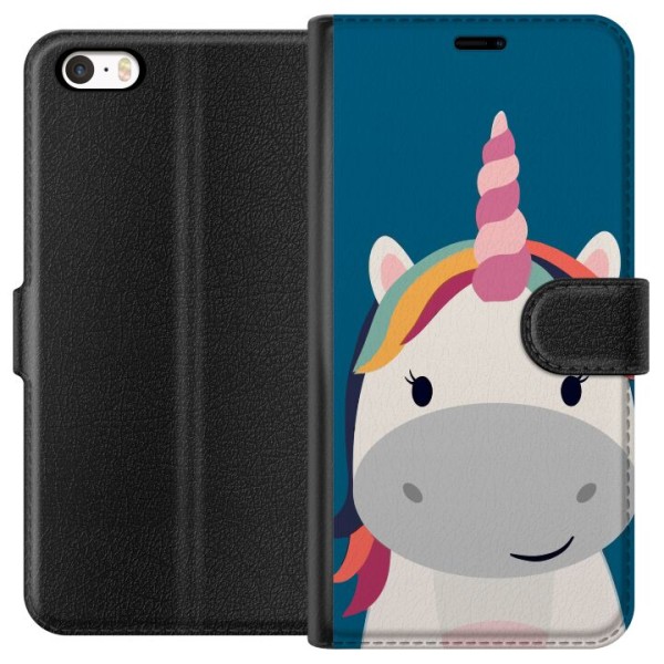 Apple iPhone 5s Plånboksfodral Enhörning / Unicorn