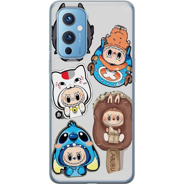 OnePlus 9 Läpinäkyvä kuori Labubu hahmokokoelma - Pop Mart