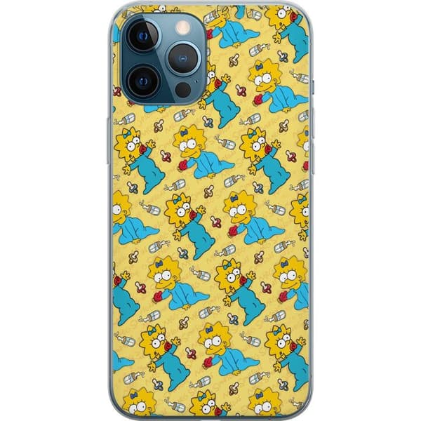 Kompatibelt Mobildeksel til Apple iPhone 12 Pro Max Modell med Maggie Simpson, smokker og flasker gul