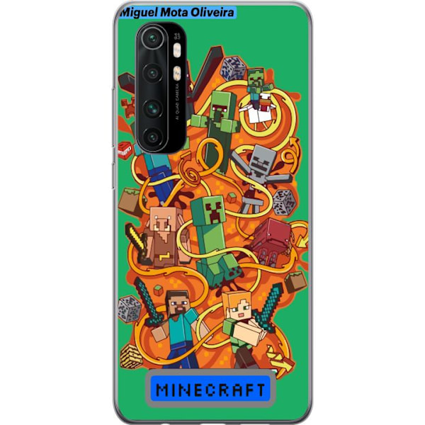 Xiaomi Mi Note 10 Lite Läpinäkyvä kuori Minecraft