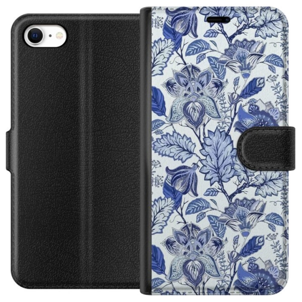 Apple iPhone 6s Plånboksfodral Blommor Blå...